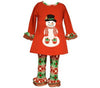 Bonnie Jeans Little Girls Christmas Snowman Legging Set