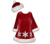 Bonnie Jean Little Girls Christmas Snowflake Sparkle Dress and Cap Set