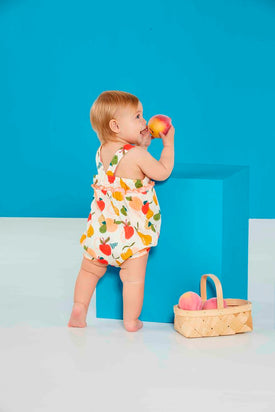 Mud Pie Little Girls Fruit Bubble / Romper