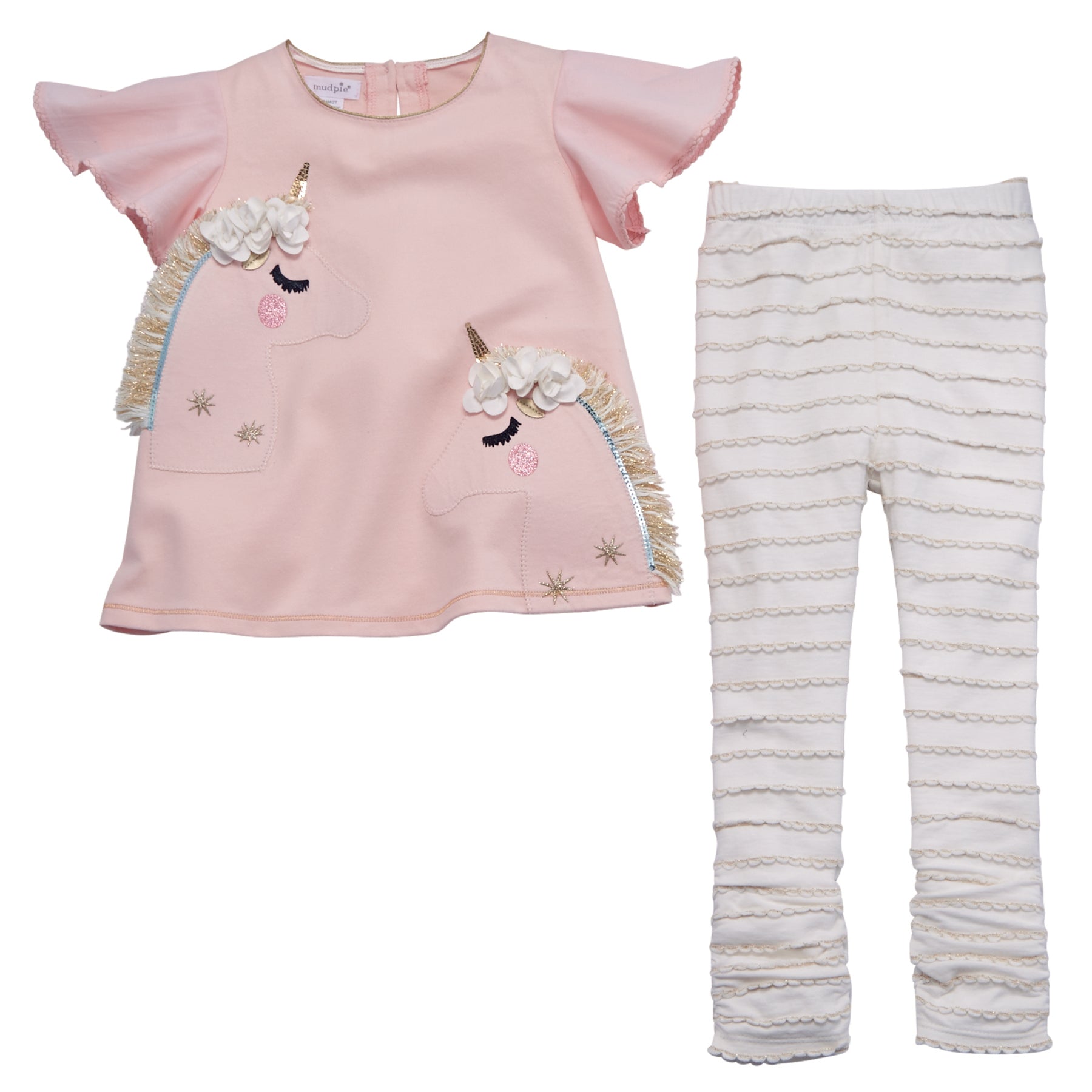 Mud Pie Girls Unicorn Tunic & Legging Set