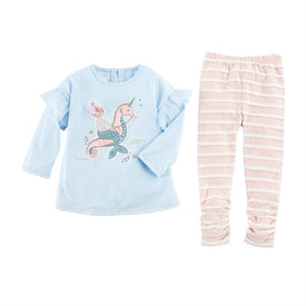 Mud Pie Girl Mermaid Seahorse Tunic And Legging
