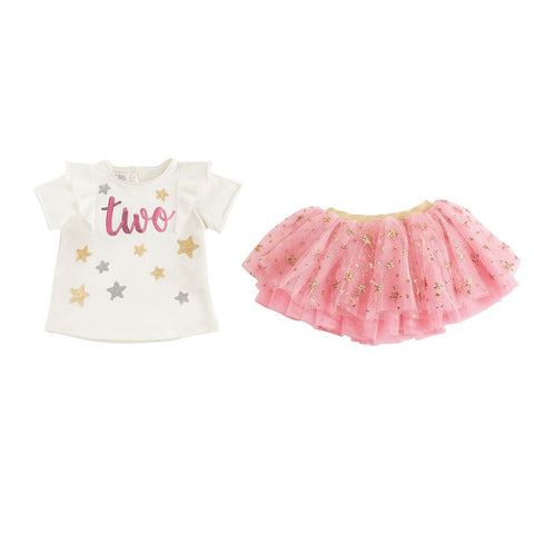 Image of Mud Pie Two Birthday Girl Skirt Set Size 2T