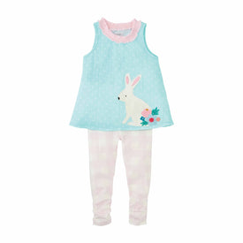 Mud Pie Girls Easter Gingham Tunic & Leggings Set