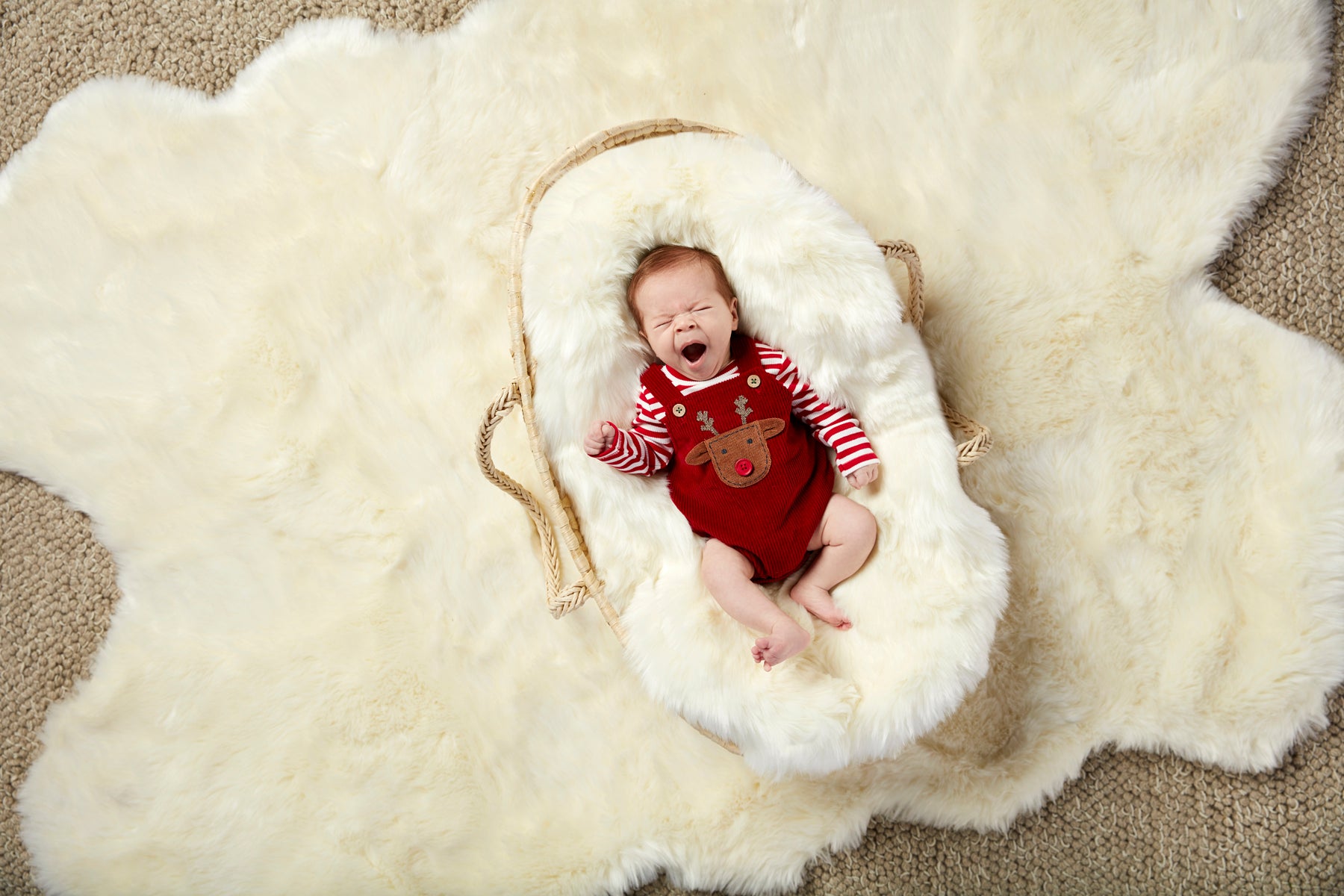 Mud Pie Christmas Holiday Baby Reindeer Corduroy Bubble Set