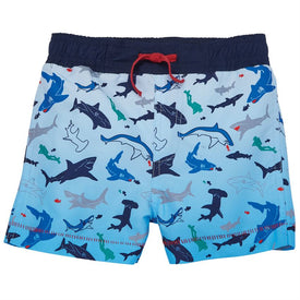 Mud Pie Little Boy Shark Swim Trunks