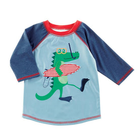 Mud Pie Boy Alligator Rash Guard Size 6 Months to 5T