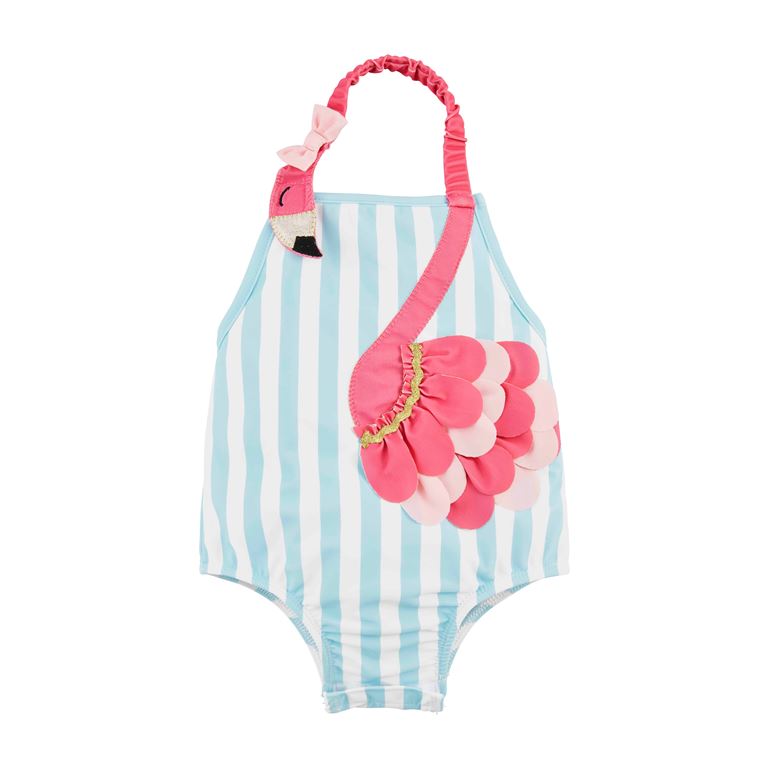 Mud Pie Little Girl Flamingo Swimsuit