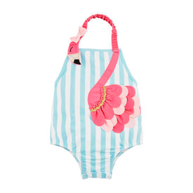 Mud Pie Little Girl Flamingo Swimsuit