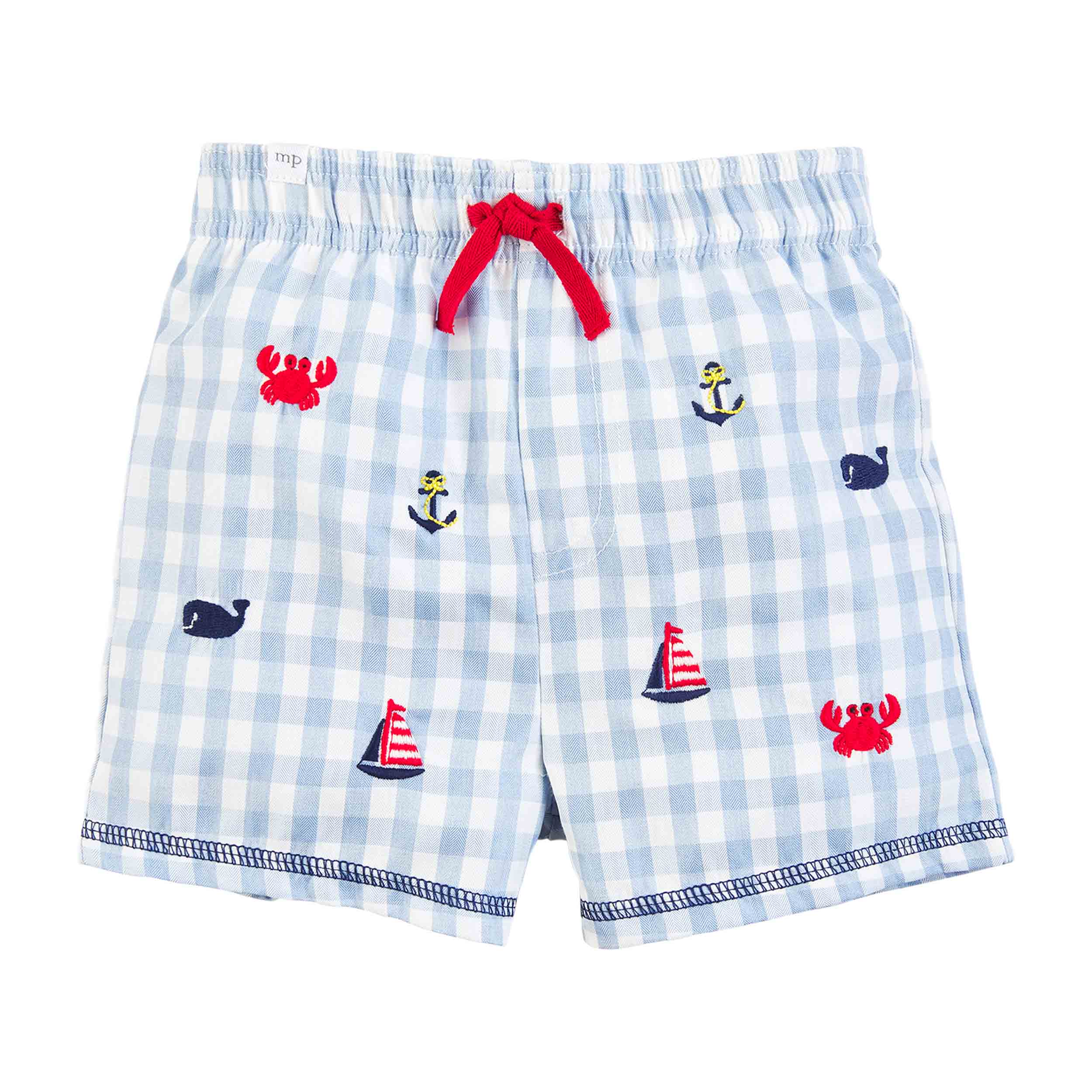 Mud Pie Little Boy's SCHIFFLY Gingham Swim Trunks