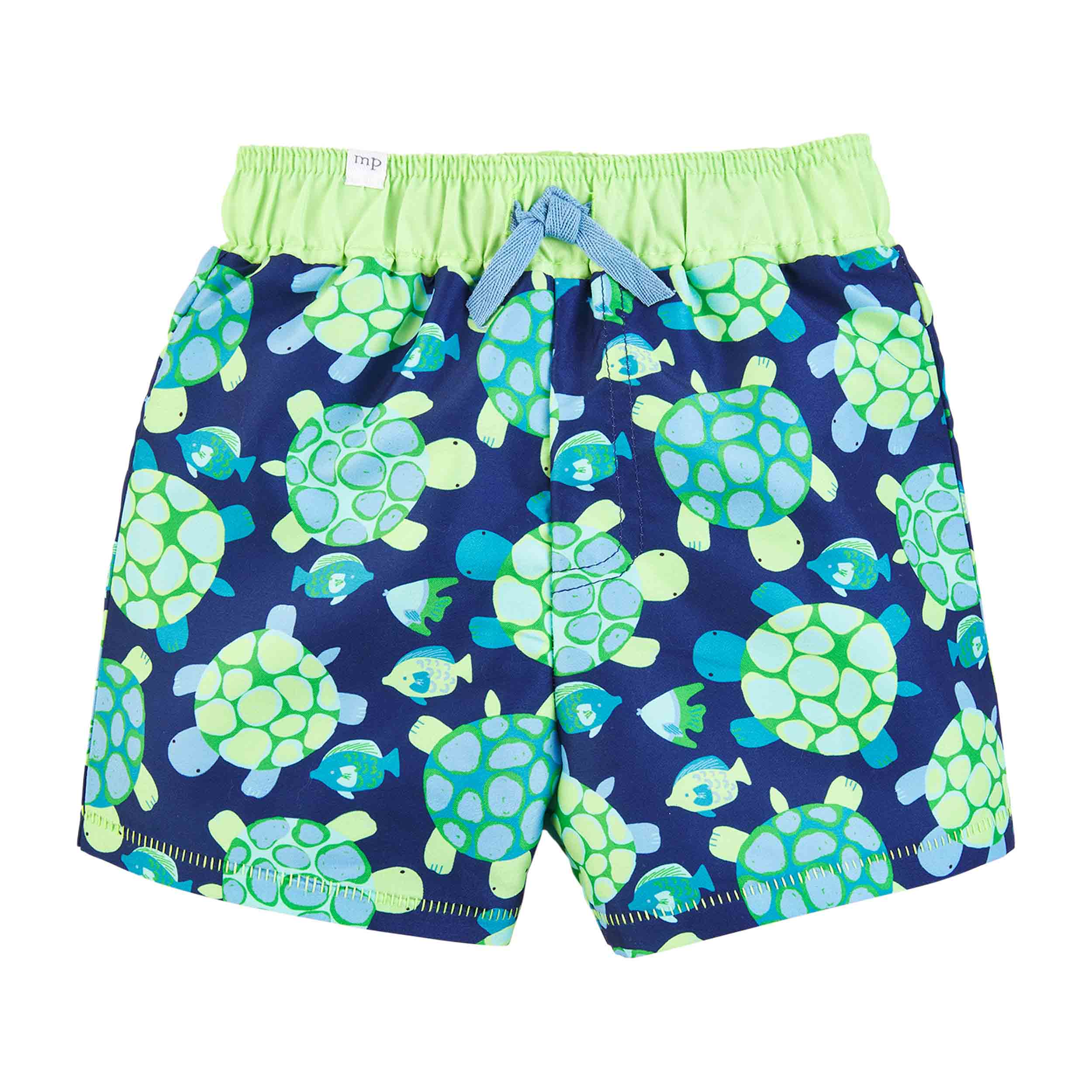 Mud Pie Little Boy's Turtle Swim Trunks