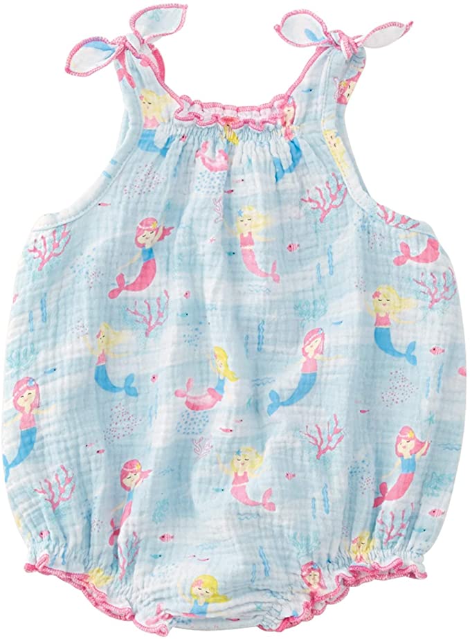 Mud Pie Baby Girl Mermaid Sunsuit Bubble Romper