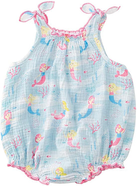 Mud Pie Baby Girl Mermaid Sunsuit Bubble Romper