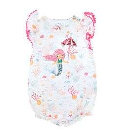 Mud Pie Baby Girls Mermaid Muslin Bubble Romper