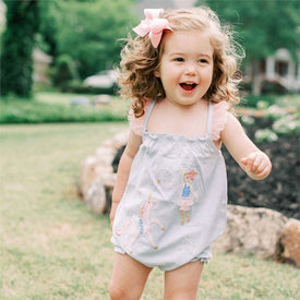 Mud Pie Baby Girl BALLERINA Unicorn Bubble Romper 3M-18M