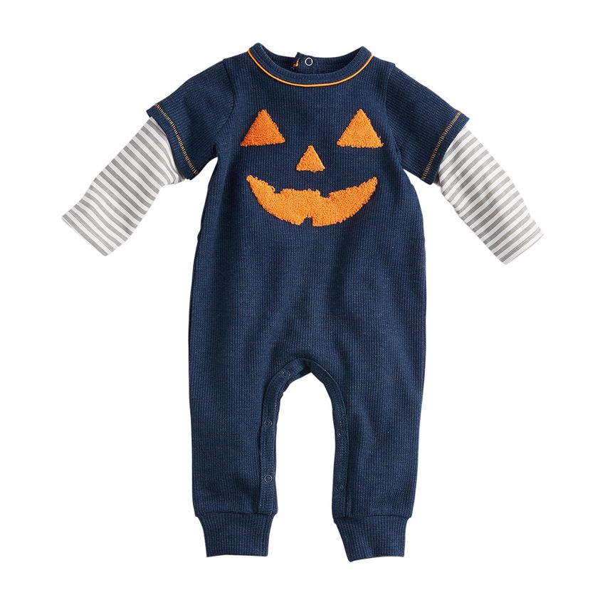 Mud Pie Little Boys' Halloween Jack O Lantern One Piece Longall