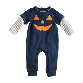 Mud Pie Little Boys' Halloween Jack O Lantern One Piece Longall