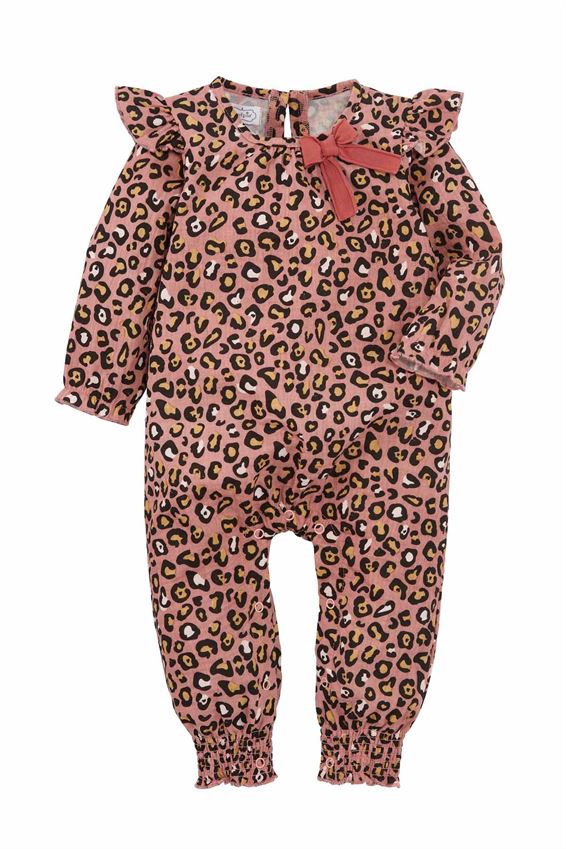Mud Pie Baby Girls Leopard One Piece Romper