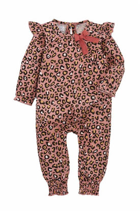 Mud Pie Baby Girls Leopard One Piece Romper