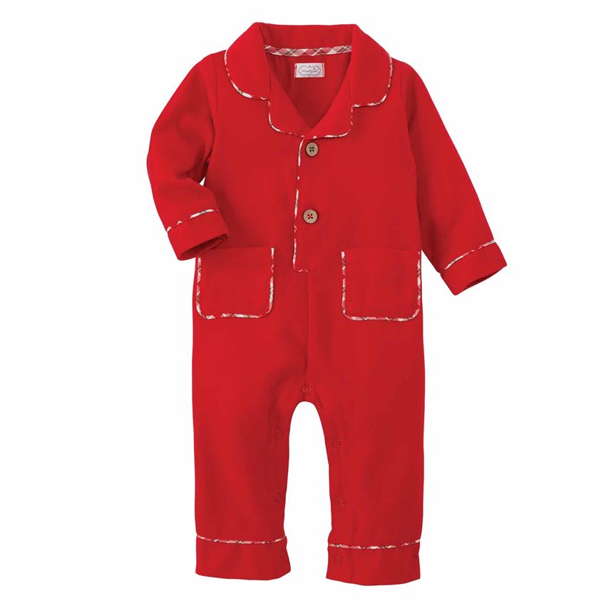 MUD PIE BOYS CHRISTMAS HOLIDAY FLANNEL 1 PC PAJAMAS 6-9M