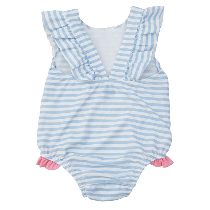 Mud Pie Baby Girl Striped Sail Away Swimsuit Size 3 Months to 5T