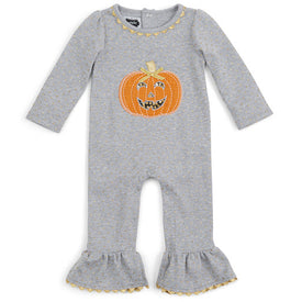 Mud Pie Baby Girl Halloween Pumpkin One Piece / Romper