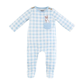 Mud Pie Baby Boy Easter Blue Bunny Pocket Sleeper