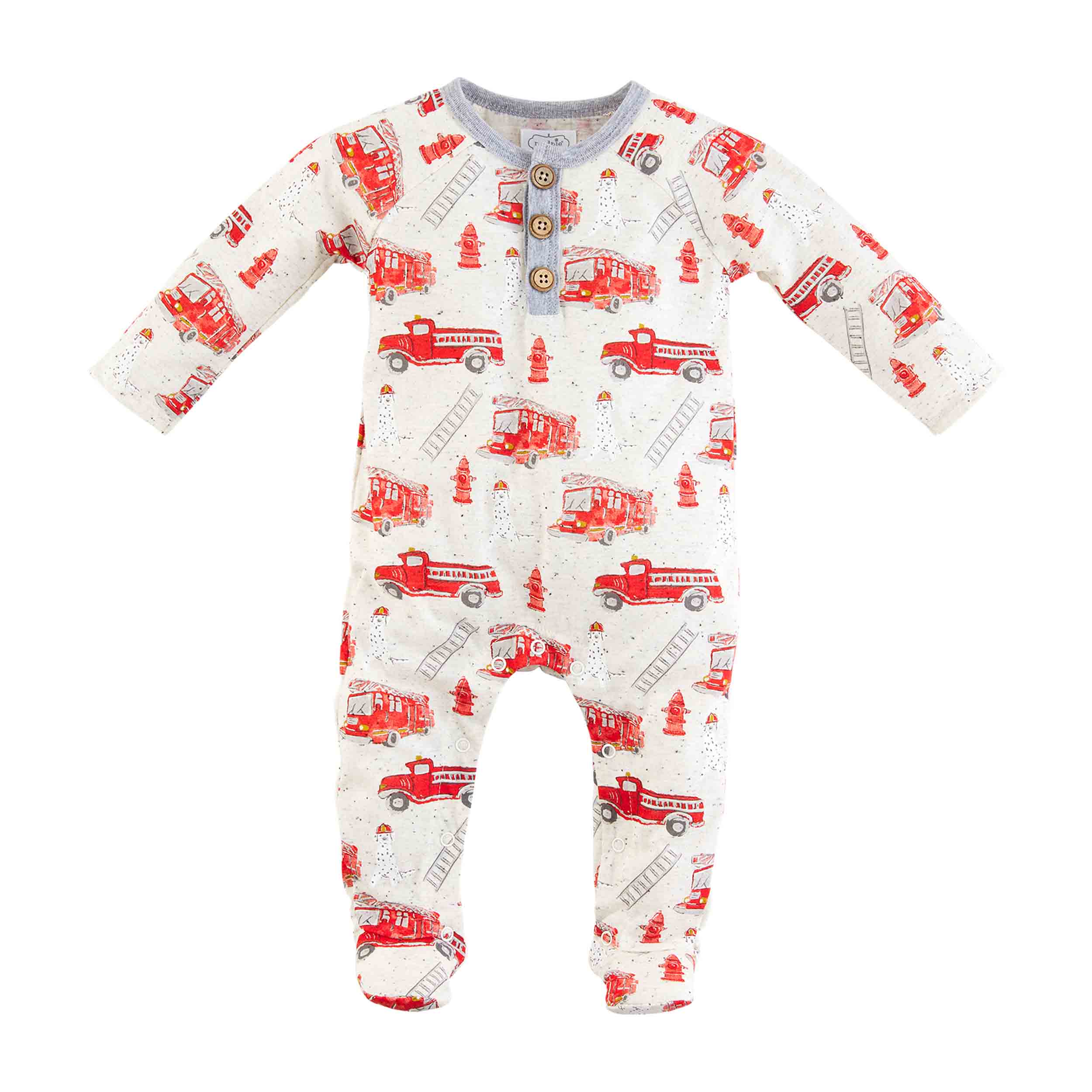 Mud Pie Baby Boy Girl Firetruck Sleeper