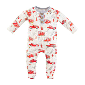 Mud Pie Baby Boy Girl Firetruck Sleeper