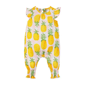 Mud Pie Little Girls' Pineapple Baby Longall / Romper