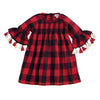 Mud Pie Christmas Smocked Buffalo Check Girl Dress