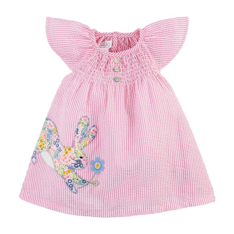 Mud Pie Little Girls Easter Bunny Seersucker Dress