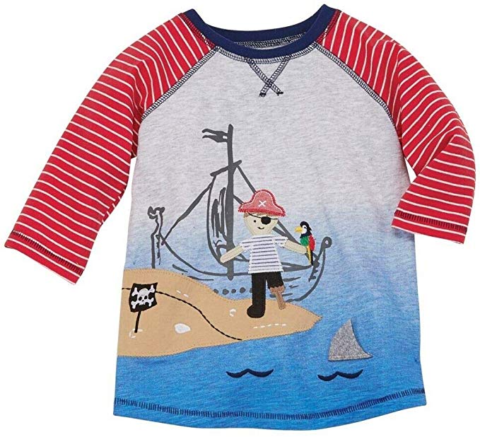 Mud Pie Boys Shark / Pirate ank shirt Size 12M-5T