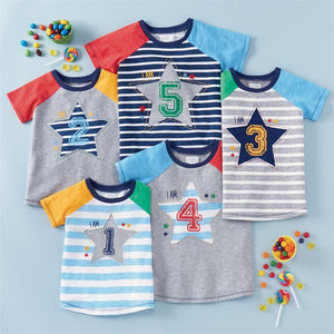 Mud Pie Little Boy "3" Birthday Shirt 3T
