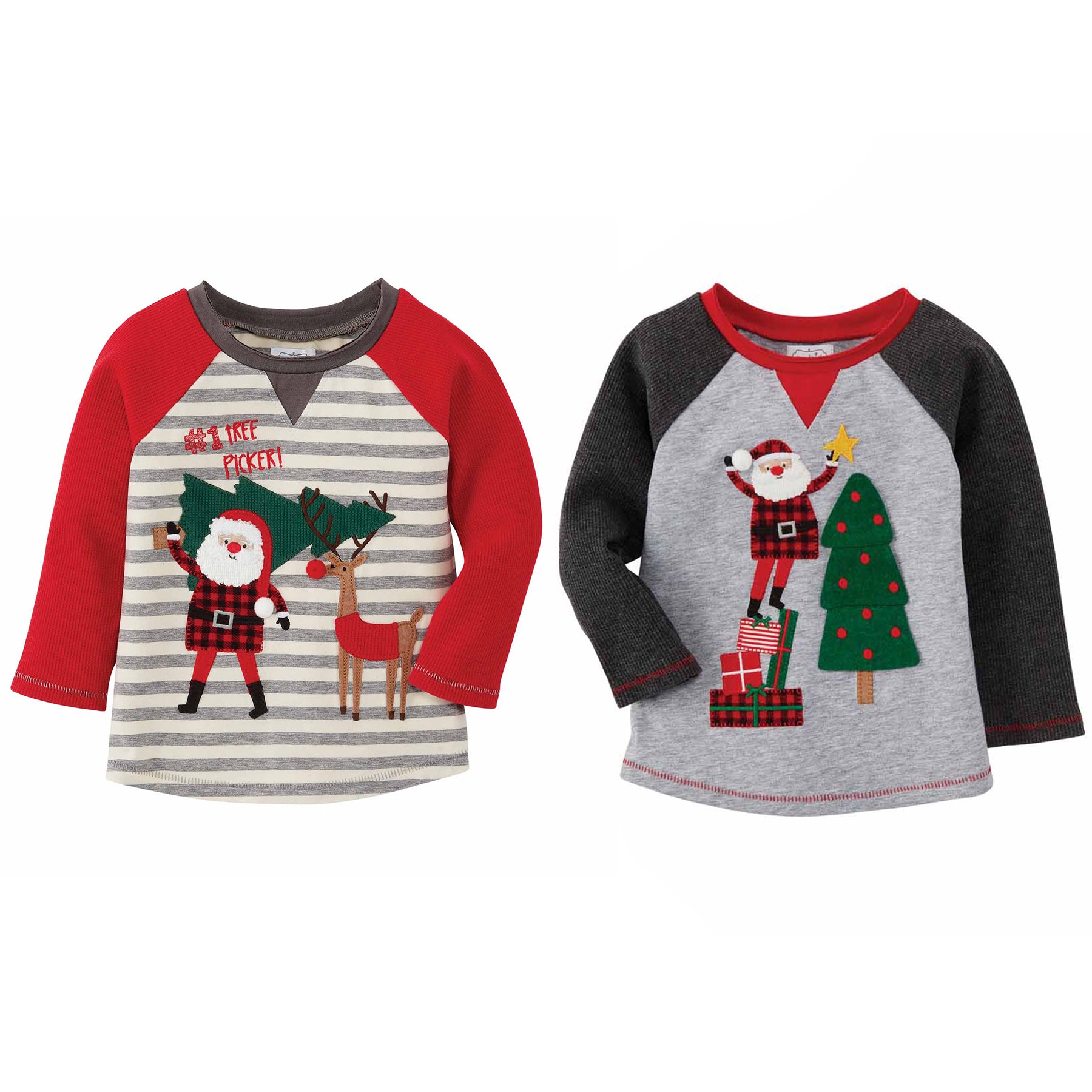 Mud Pie Boy Christmas Alpine Village Santa Tree Reindeer Tees 12M-5T