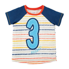 Mud Pie Baby Boy Three Birthday Shirt 3T