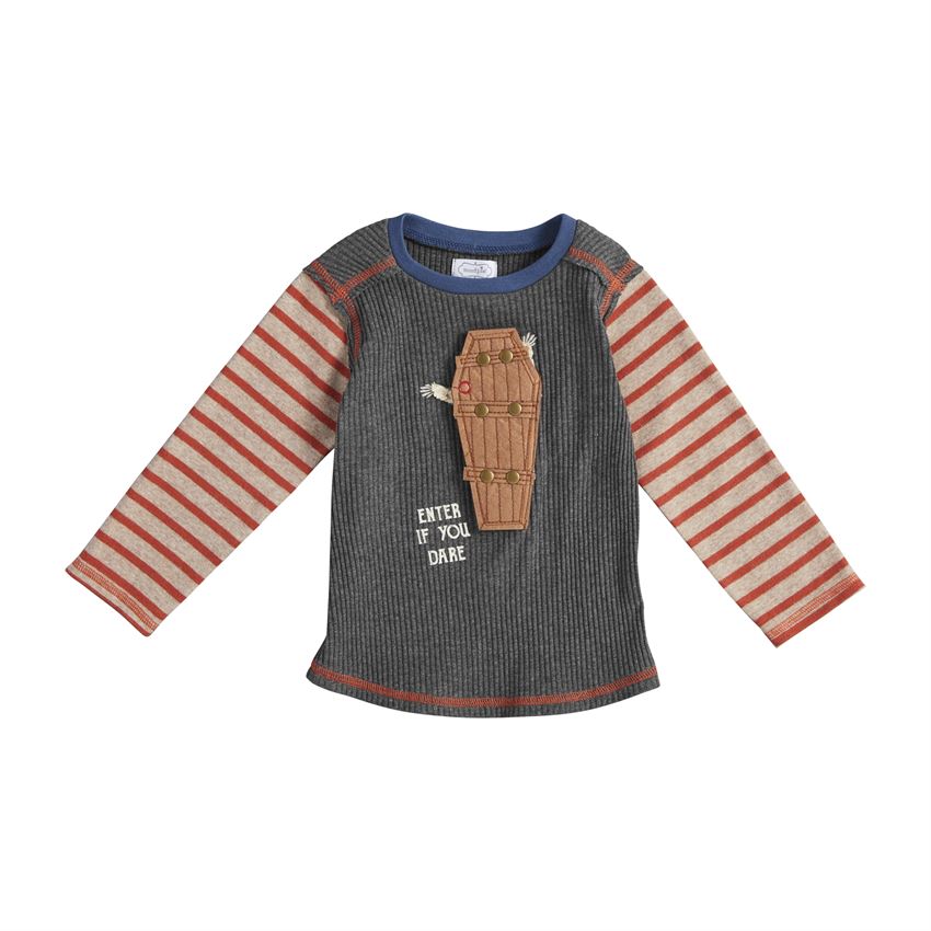 Mud Pie Boy Halloween Coffin Tee Top Shirt