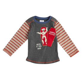 Mud Pie Boy Halloween Coffin Tee Top Shirt