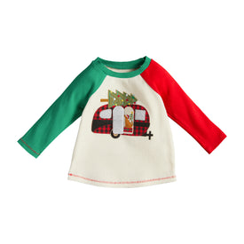 Mud Pie Christmas Holiday Alpine Boy Camper Tees Top Shirt