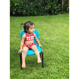 Dana Kids Red Quatrefoil Lobster Smoked Swimsuit 6M, 4T 6 Years