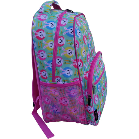 Little Planets Girls All Over Print 16'' Bunny Kid School Backpack