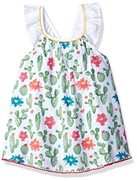 Mud Pie Girls Desert Cactus Bloom Flutter Sleeve Dress
