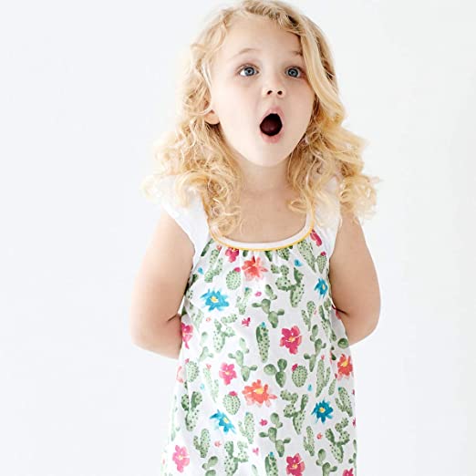 Mud Pie Girls Desert Cactus Bloom Flutter Sleeve Dress