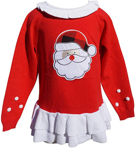 Dana Kids Gilrs Christmas Holiday Santa Long Sleeve Sweater