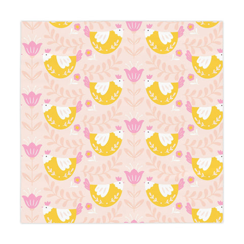 Easter Chick Square Tablecloth 55.1''x55.1''-Polyester--Table Cover for Dining Table, Easter Dinner Part, Holiday Party Table Decor