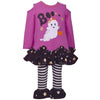 Bonnie Jean Little Girls' Halloween Boo Ghost Legging Set