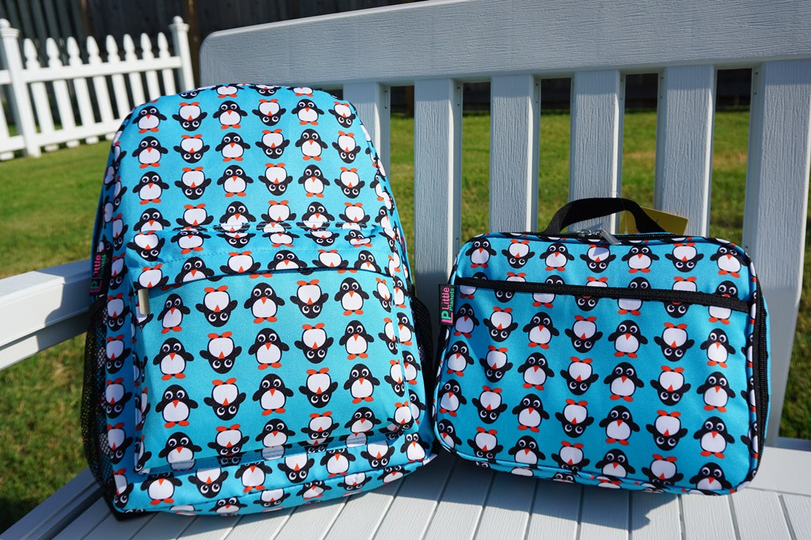 Little Planets Boys Girls All Over Print 16'' Kid School Backpack, Penguin