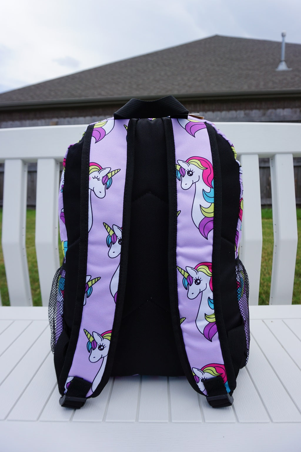 Little Planets Boys Girls All Over Print 16'' Kid School Backpack, Unicorn