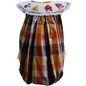 Dana Kids Three Little Pigs Hand Smocked Romper Baby Girl 6M-3T