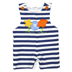 Dana Kids Sea Shell Applique Shortall Baby Toddler Boys 6 Months to 2T