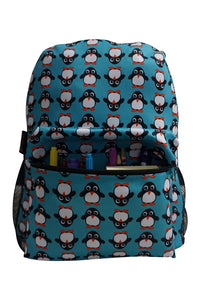 Little Planets Boys Girls All Over Print 16'' Kid School Backpack, Penguin